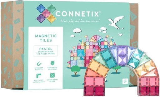 CONNETIX KLOCKI MAGNETYCZNE PASTEL CREATIVE PACK 120 SZT