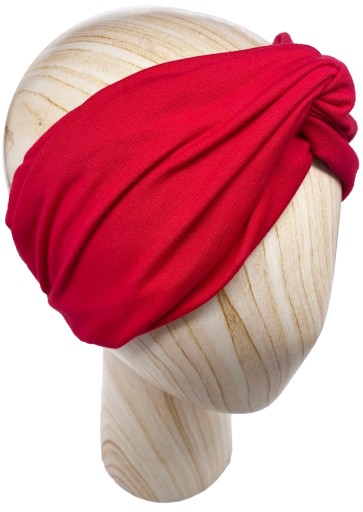 Opaska damska na głowę Turban Czerwona