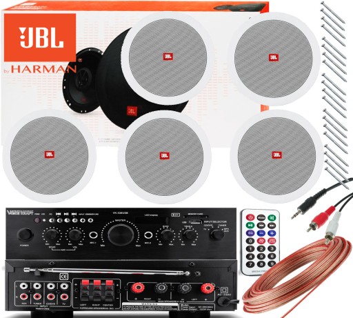 NAGŁOŚNIENIE JBL GŁOŚNIKI SUFITOWE BLUETOOTH USB
