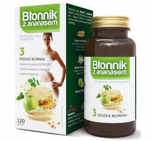 Colfarm Błonnik Z Ananasem 120 tabletek do ssania