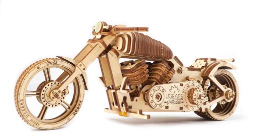 Puzzle 3D Drewniany Model MOTOCYKL VM-02 Ugears
