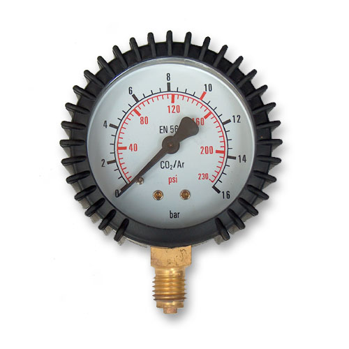 Manometr zegar do reduktorów CO2/ARGON 16 BAR G1/4