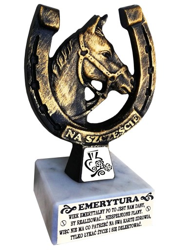 PODKOWA PREZENT NA EMERYTURĘ STATUETKA EMERYTURA
