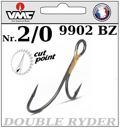 5 x HACZYK Nr.2/0 SANDACZ VMC 9902 BZ DOUBLE RYDER
