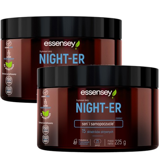 NIGHT-ER ZDROWY MOCNY SEN SZYBKIE ZASYPIANIE STRES KOMPLEKS 15 SKŁADNIKÓW