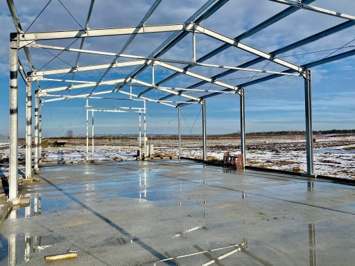 HALA STALOWA, KONSTRUKCJA 12m x 25m x 4m