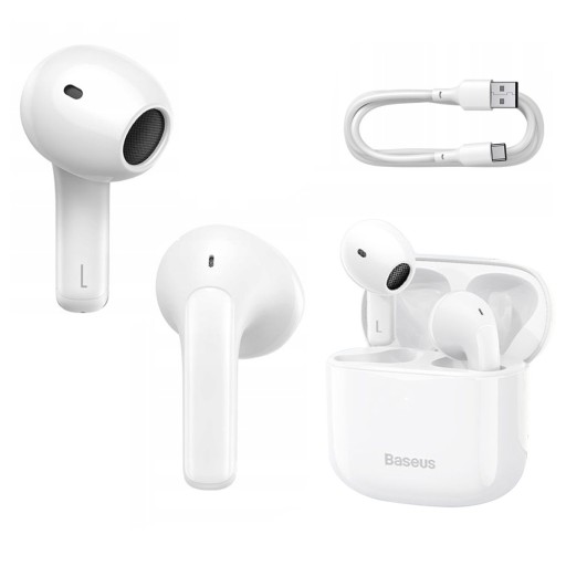 BASEUS SŁUCHAWKI BEZPRZEWODOWE DOUSZNE TWS BLUETOOTH 5.0 ZESTAW SŁUCHAWKOWY
