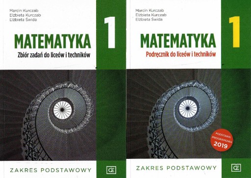 Matematyka 1 zbiór zadań + podręcznik ZP (podstawowy) PAZDRO Kurczab, Świda