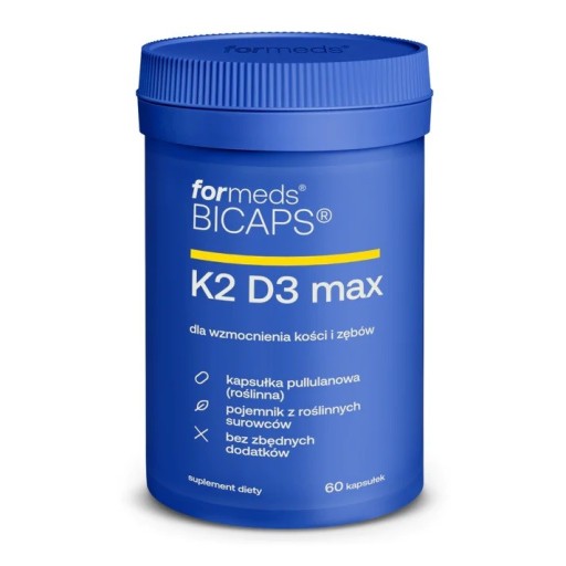 BICAPS WITAMINA K2 D3 MAX 60 KAP ZDROWE KOŚCI STAWY ODPORNOŚĆ | FORMEDS