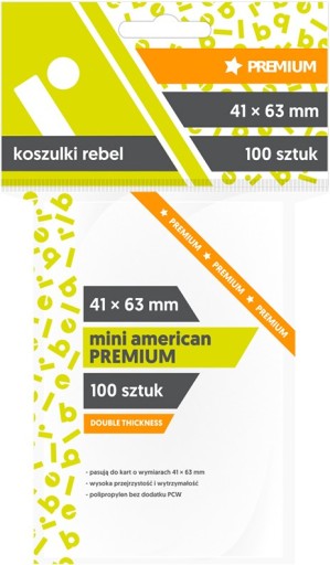 REBEL Koszulki 41x63mm Mini American Premium 100