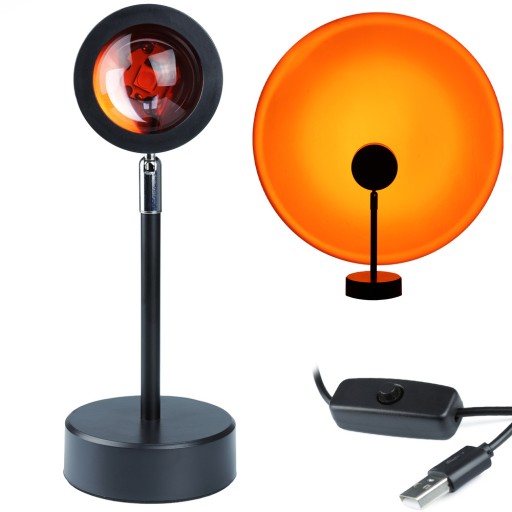 Lampka projekcyjna LED imitująca zachód słońca