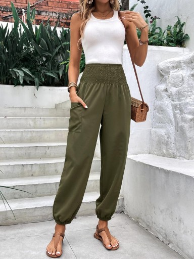 AI90 SPODNIE KHAKI JOGGER SHEIN 36