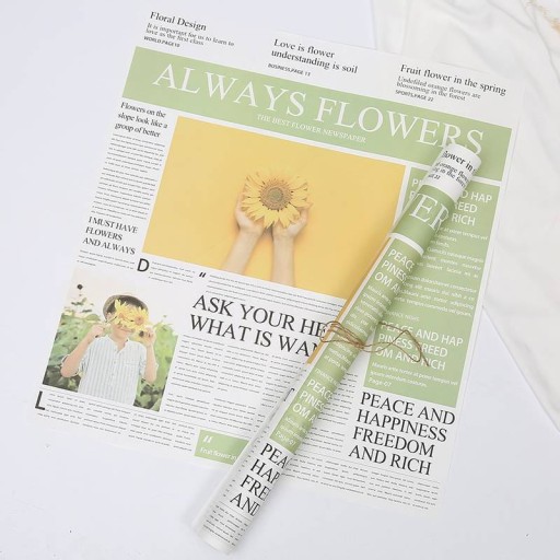 Papier florystyczny Magazine Biały 58x52cm 20szt