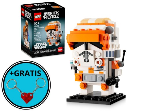 LEGO BrickHeadz 40675 Dowódca klonów Cody + 2 x brelok LEGO - GRATIS