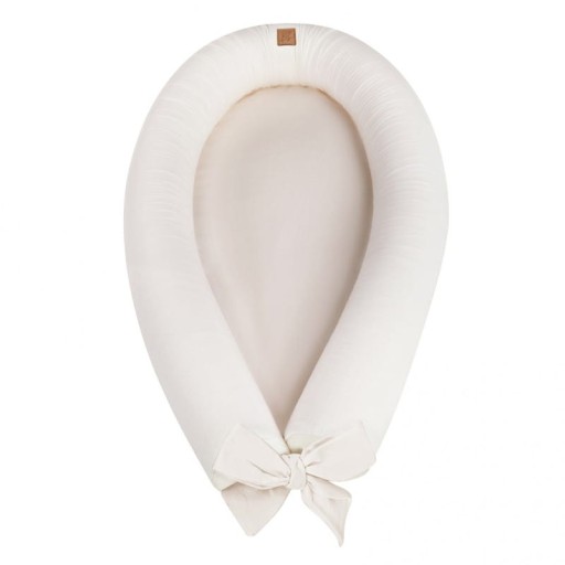 BABYSTPES Kokon niemowlęcy lniany 2w1 Linen White