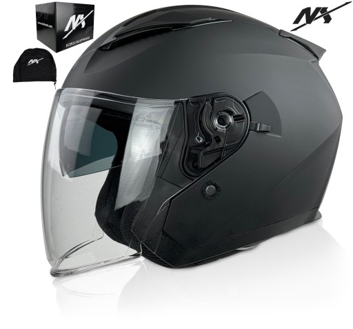 KASK MOTOCYKLOWY NX CITY OTWARTY ECER 22.06 CHOPPER MOTOCYKL Z BLENDĄ r. L