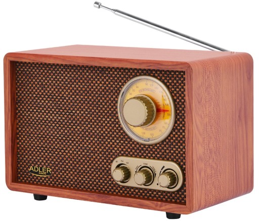 Stylowe Drewniane Radio Retro Adler Bluetooth FM