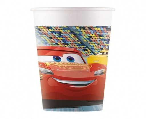 KUBECZKI PAPIEROWE CARS 3 200ML 8SZT