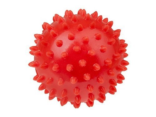 PIŁKA REHABILITACYJNA JEŻYK CZERWONA 7,6CM TULLO