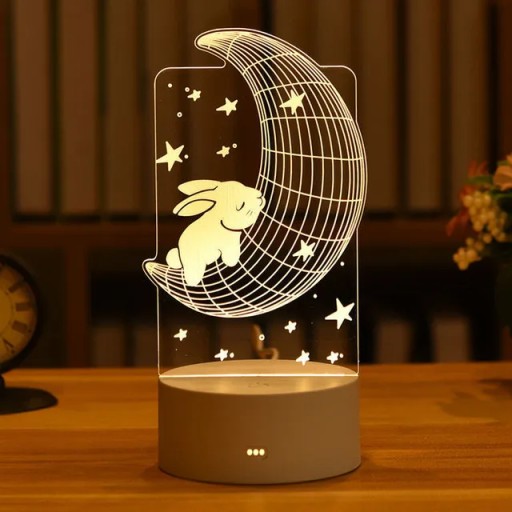 2022 lampa 3D akrylowe LED lampki nocne rok 2023 w