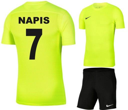 Nike komplet strój piłkarski z NADRUKIEM 137-147