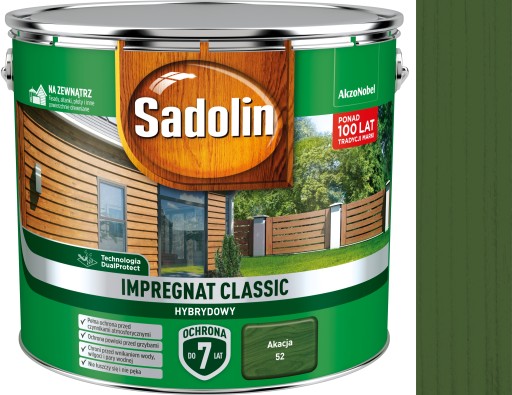 SADOLIN CLASSIC IMPREGNAT 9L AKACJA