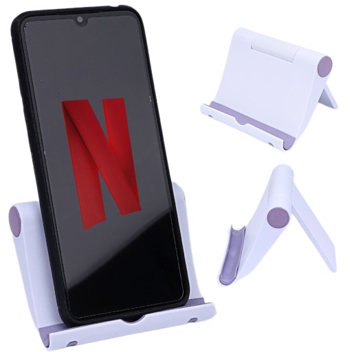 SOLIDNA PODSTAWKA NA TELEFON TABLET STOJAK UCHWYT BIAŁA UNIWERSALNA