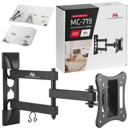 UCHWYT WIESZAK DO MONITORA REGULOWANY VESA 13-27''