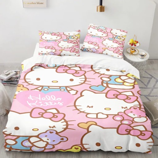 Sanrio Hello Kitty 3D KOMPLET POŚCIELI POSZEWKA