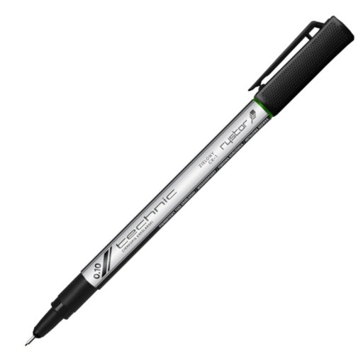 Cienkopis kreślarski RYSTOR 0,1 mm - zielony