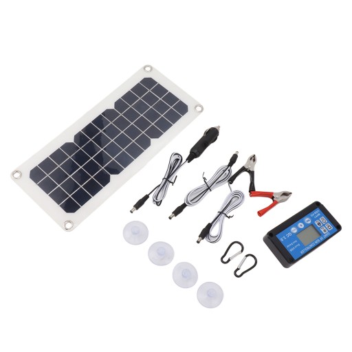 ZESTAW PANELI SŁONECZNYCH TURYSTYCZNA 30W USB