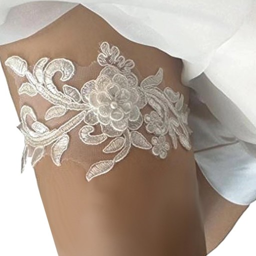 PODWIĄZKA ŚLUBNA koronkowa biała JAKOŚĆ HAND MADE