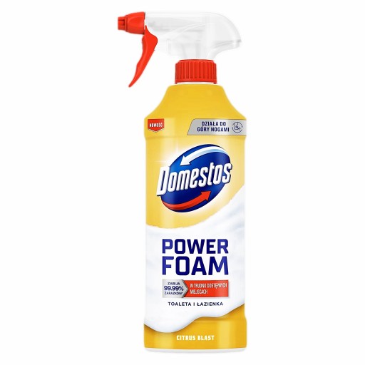 DOMESTOS PIANKA PŁYN 435ml DO CZYSZCZENIA WC TOALETA ŁAZIENKA CITRUS BLAST