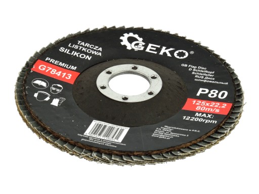 Tarcza listkowa 125mm P80 SILIKON PREMIUM 10s