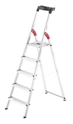 Drabina aluminiowa 5 stopniowa domowa HAILO L60 (wys. rob. 3,07m)
