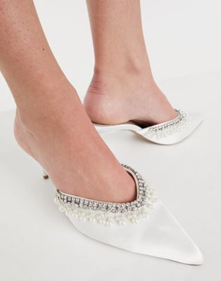 BUTY ŚLUBNE DAMSKIE ZDOBIENIA WSUWANE 35 1ROJ