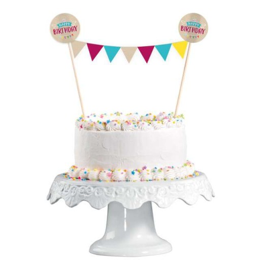 Dekoracja TOPPER na tort HAPPY BIRTHDAY urodziny