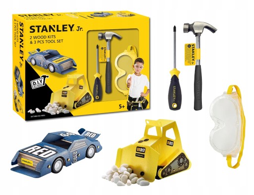 Zestaw 2 samochodów Stanley Jr z narzędziami D.I.Y