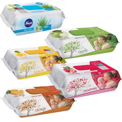 Sleepy 5x120szt aloe vera, jabłko, cytryna, pomarańcze, truskawka