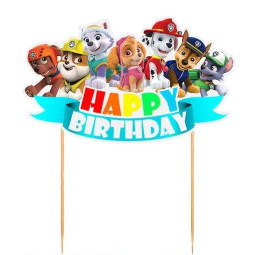 OZDOBA TORTU TORT URODZINY TOPPER PAW PSI PATROL
