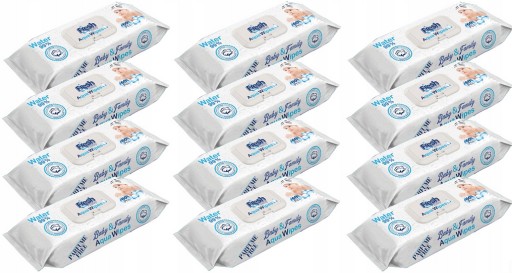 chusteczki nawilżane AQUA WIPES 99% woda 24x60szt