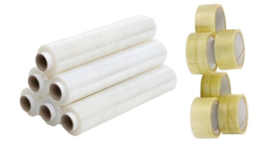 FOLIA STRETCH 3KG 6 SZT transparentna STRECZ bezbarwna + 6 X TAŚMA GRATIS