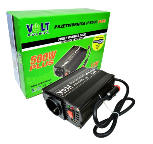 PRZETWORNICA 12V 230V SAMOCHODOWA NAPIĘCIA 500W