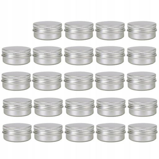 24 szt. 10 ml okrągły aluminiowy słoik Puste