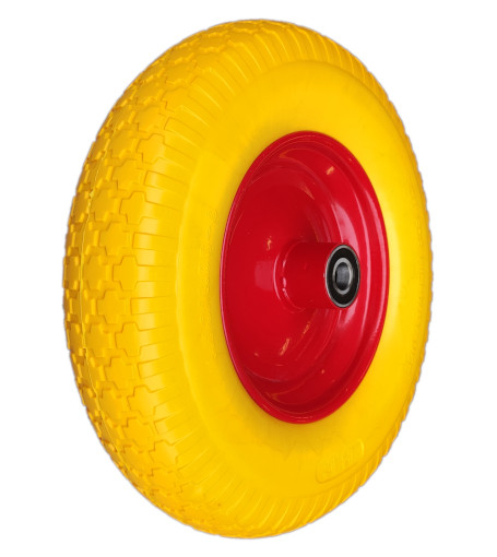 Koło do taczki pełne piankowe PU 4.80/4.00-8 piasta z otw. 16 lub 20/110mm