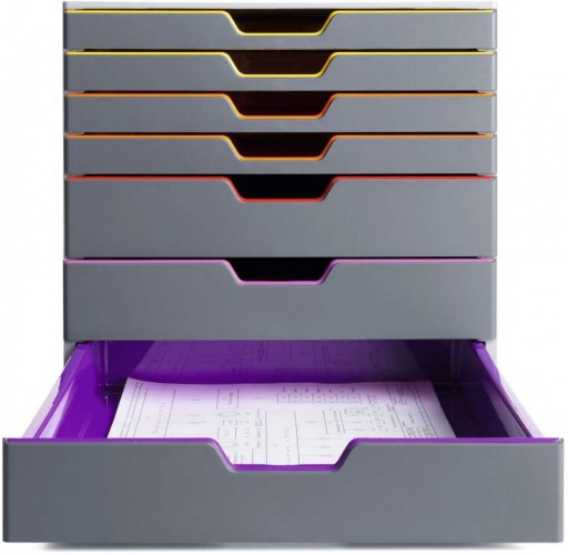 SZAFKA POJEMNIK NA DOKUMENTY A4+ ORGANIZER DO BIURA 7 SZUFLAD Durable