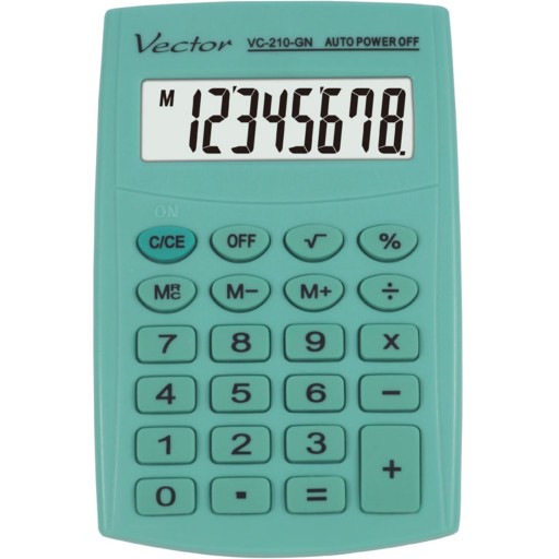 KALKULATOR VECTOR VC-210 GN jasno Zielony