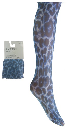 CALZEDONIA rajstopy wzór zwierzęcy 3/4 M/L