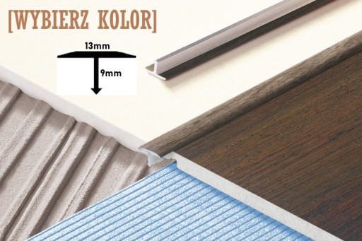 Listwa T 13mm Drewnopodobny 100cm [WYBÓR KOLORU]