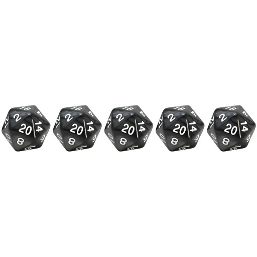 ZESTAW 5 KOSTEK K20 RPG ALDUINA KOŚĆ DWUDZIESTOŚCIENNA